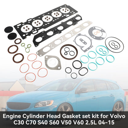 2004-2015 Volvo C30 C70 S40 S60 V50 V60 2.5L Kit guarnizioni testata motore Fedex Express