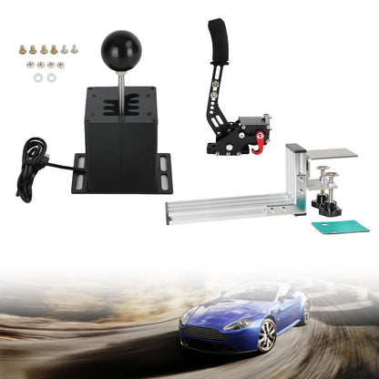 Freno a mano USB con clip a L e leva del cambio ad H per Thrustmaster T300RS/GT Racing Game