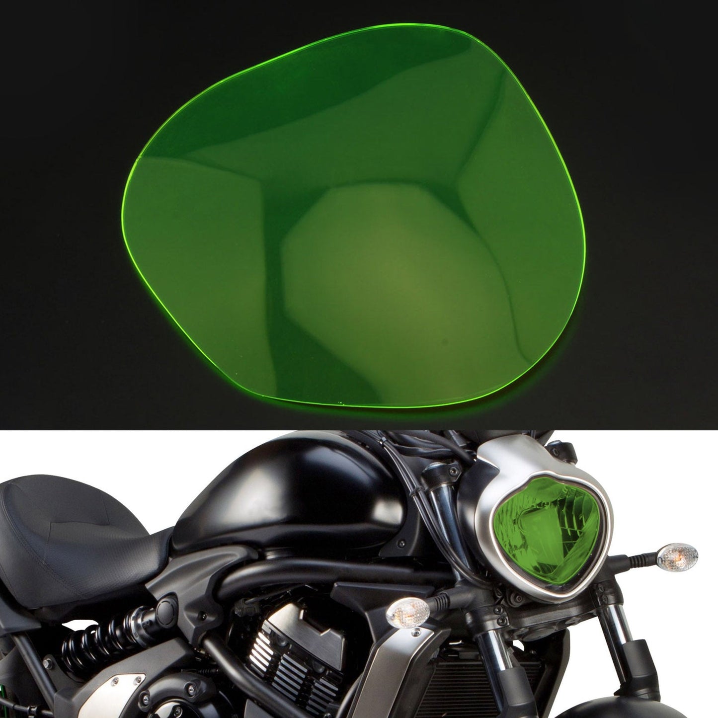 Coperchio di protezione dell&#39;obiettivo del faro anteriore adatto per Kawasaki Vulcan S 2015-2021 fumo generico