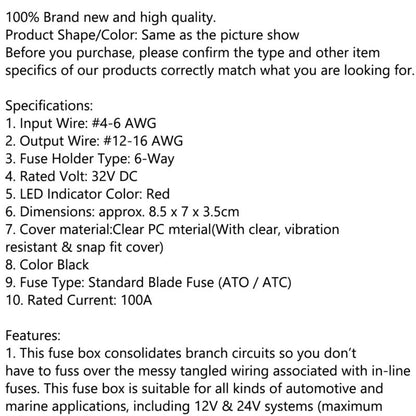 Le migliori offerte per Block LED Fuse Universal 2020 Blade Indicator Way 100Amp Holder 6 Box sono su ✓ Confronta prezzi e caratteristiche di prodotti nuovi e usati ✓ Molti articoli con consegna gratis!