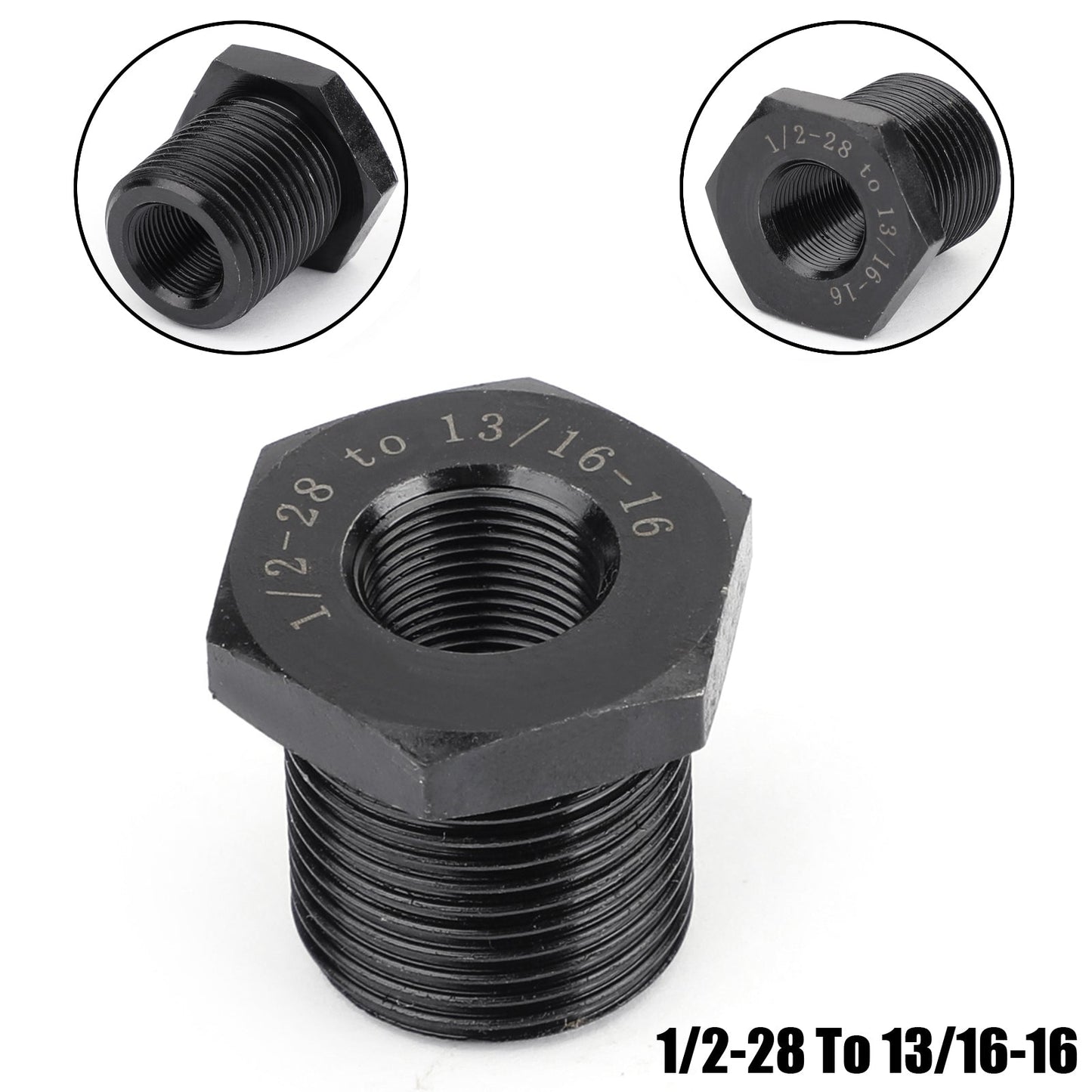 Adattatore filettato filtro olio da 1/2-28 a 13/16-16 più resistente dell'alluminio nuovo