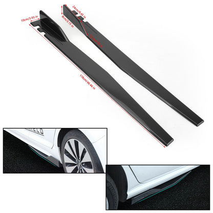 Coppia 120cm Auto Minigonne Laterali in Fibra di Carbonio Rocker Splitter Diffusore Winglet Wings Generico