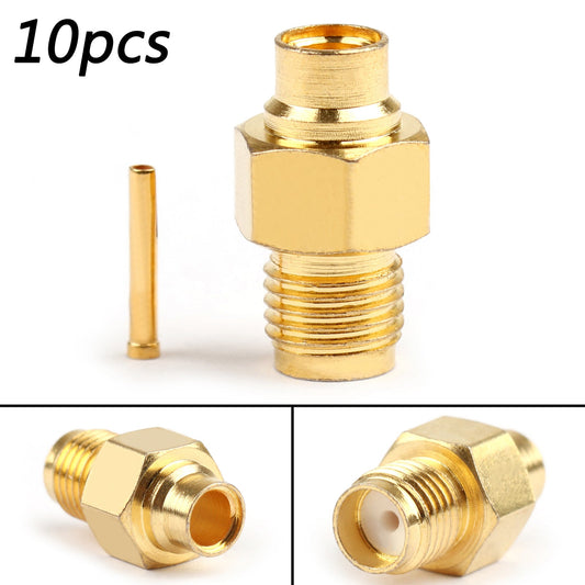 10 Pz SMA Femmina Jack Solder Per Semi-rigido RG402 0.141 "Connettore RF Cavo