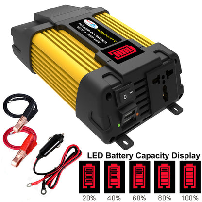 Inverter a onda sinusoidale pura da 4000 W con display a LED DC 12V a AC 220V Inverter