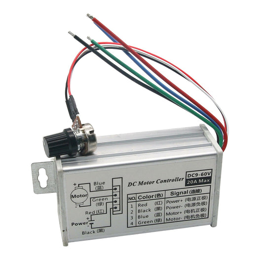 12V 24V Max 20A PWM Interruttore del controller di controllo della velocità variabile continua del motore CC