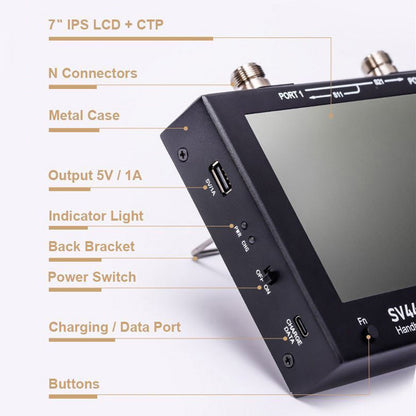 SV4401A 50KHz-4.4GHz Vector Network Vector Analyzer 100Db NanoVNA dinamico