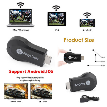 M100 True 4K TV Stick TV Streamer Ricevitore dongle wireless Anycast HDM WiFi