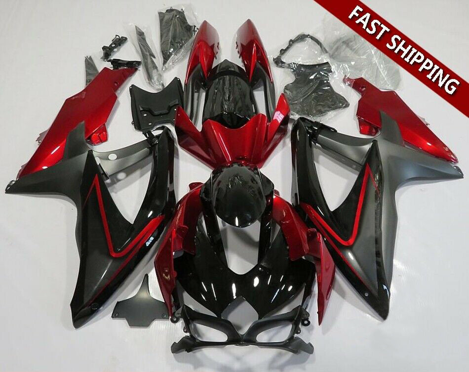 Amotopart 2008-2010 Suzuki GSXR600/750 Matt Red Kit