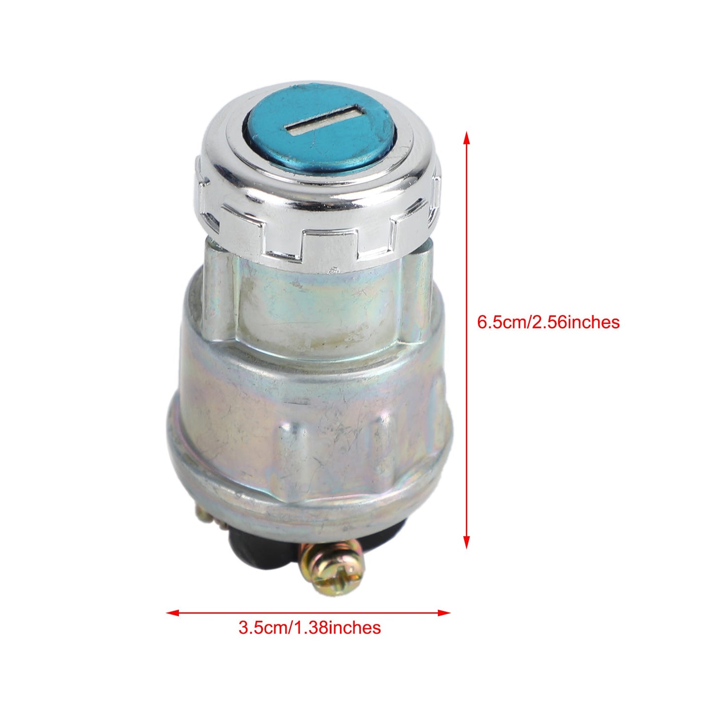 Interruttore a chiave per cilindro di accensione universale Copertura impermeabile 12V 2 chiavi per auto moto barca