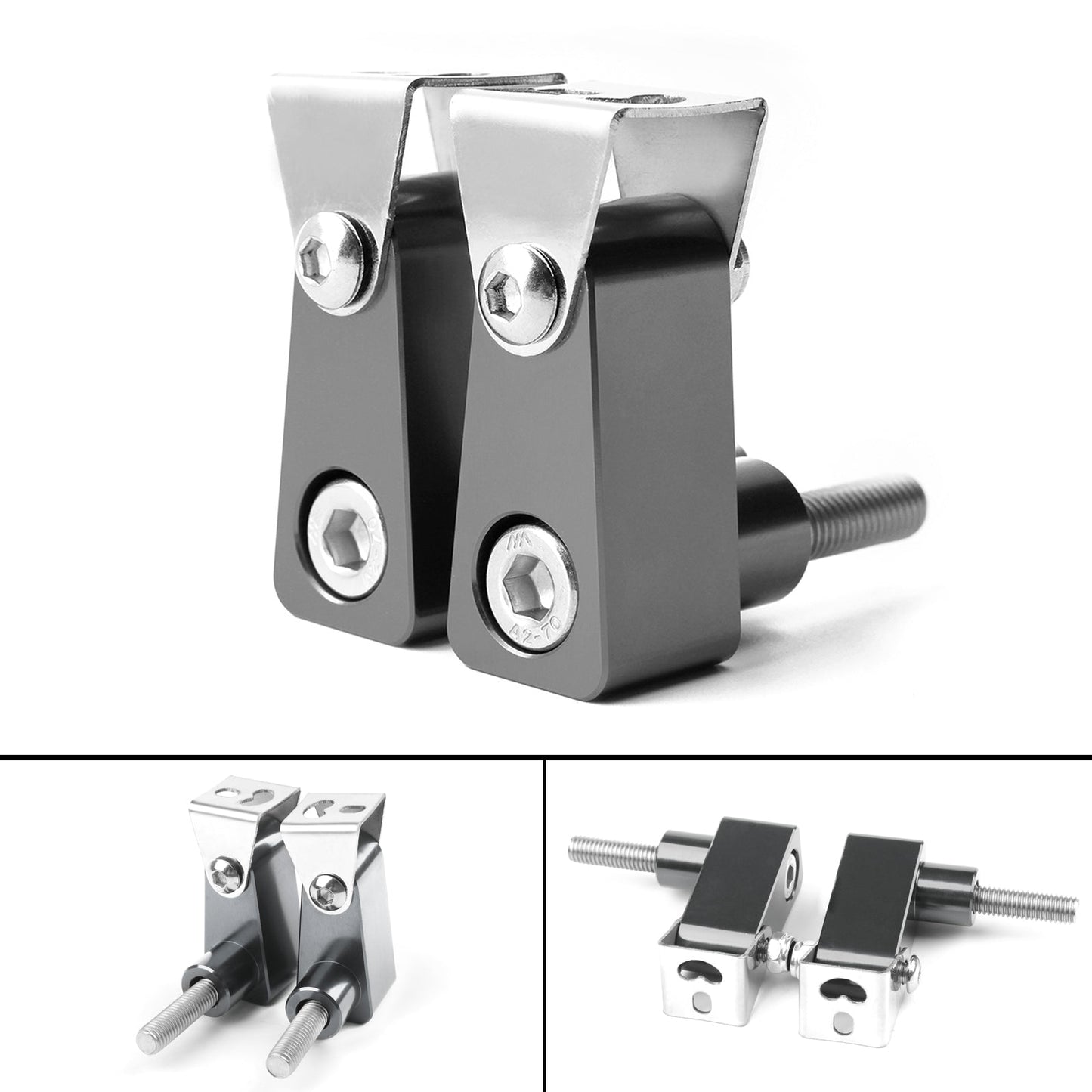 Coppia CNC Titan M8 Supporto per staffa di montaggio per fendinebbia per fari per motociclette