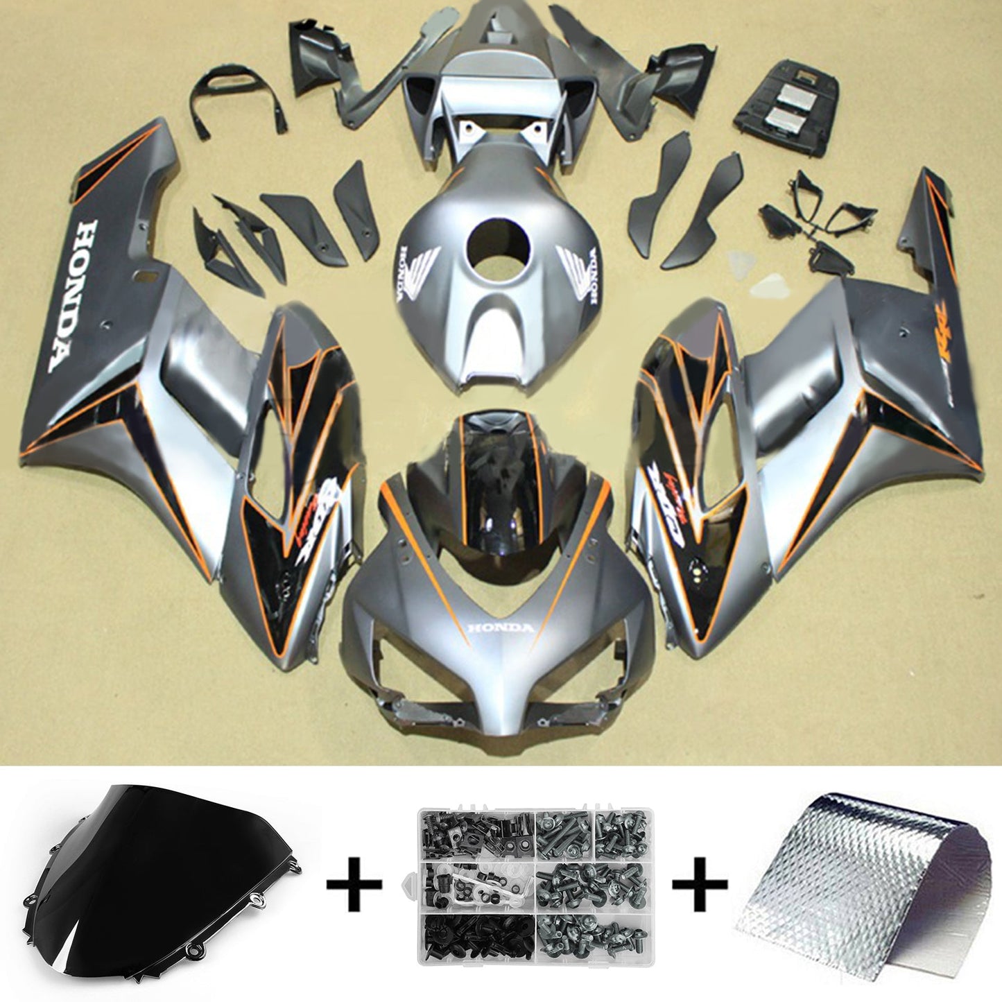 Amotopart Honda CBR1000RR 2004-2005 Kit carena Carrozzeria Plastica ABS