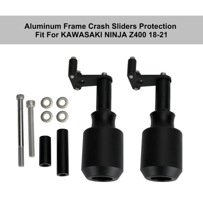 Kawasaki Ninja Z400 18-21 500 2024-2025 Protezione Slider Crash Bobbins Alluminio Nero
