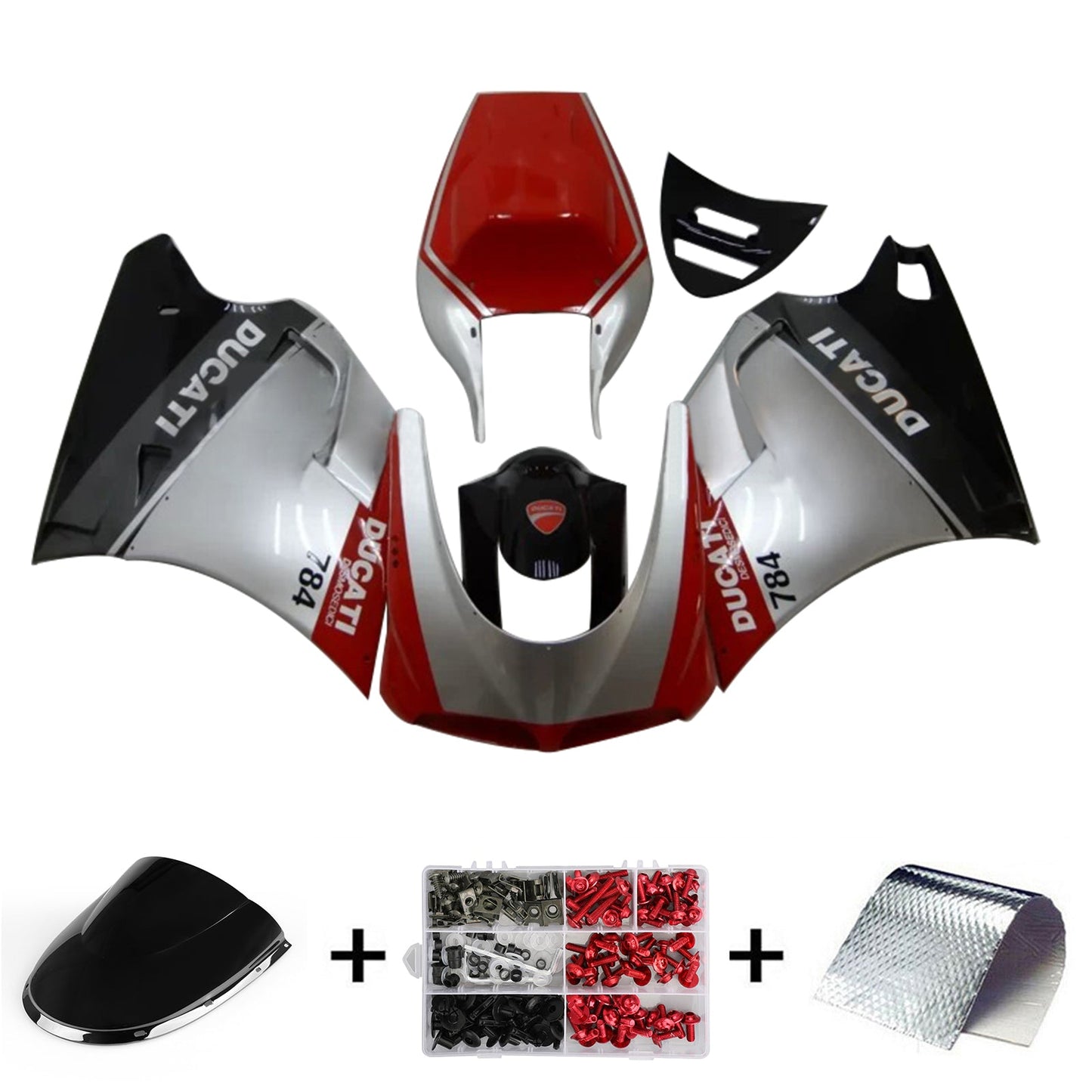 Amotopart Ducati 996 748 1996-2002 Kit Carena Carrozzeria ABS