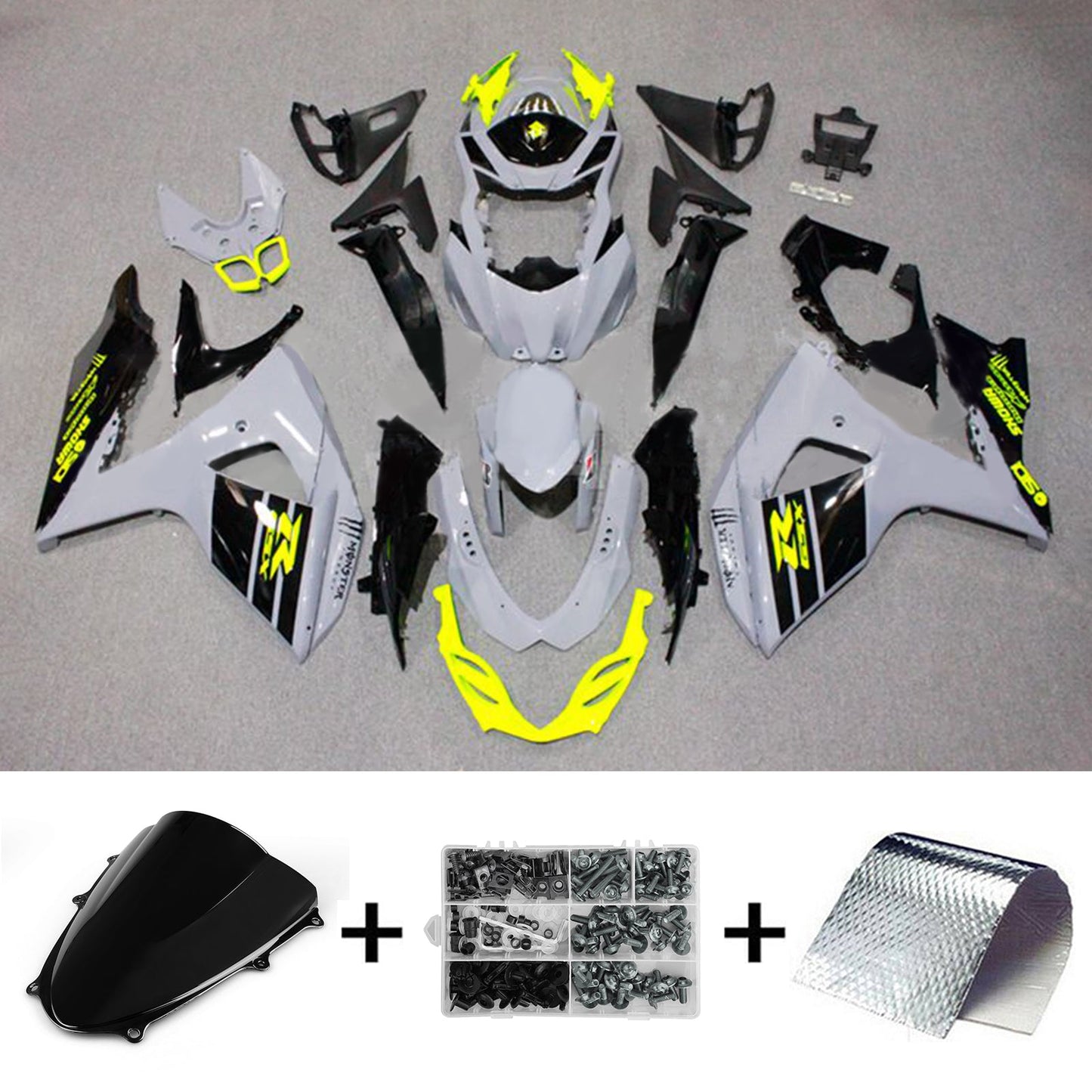 Amotopart Suzuki GSXR1000 2009-2016 K9 Kit carena Carrozzeria Plastica ABS