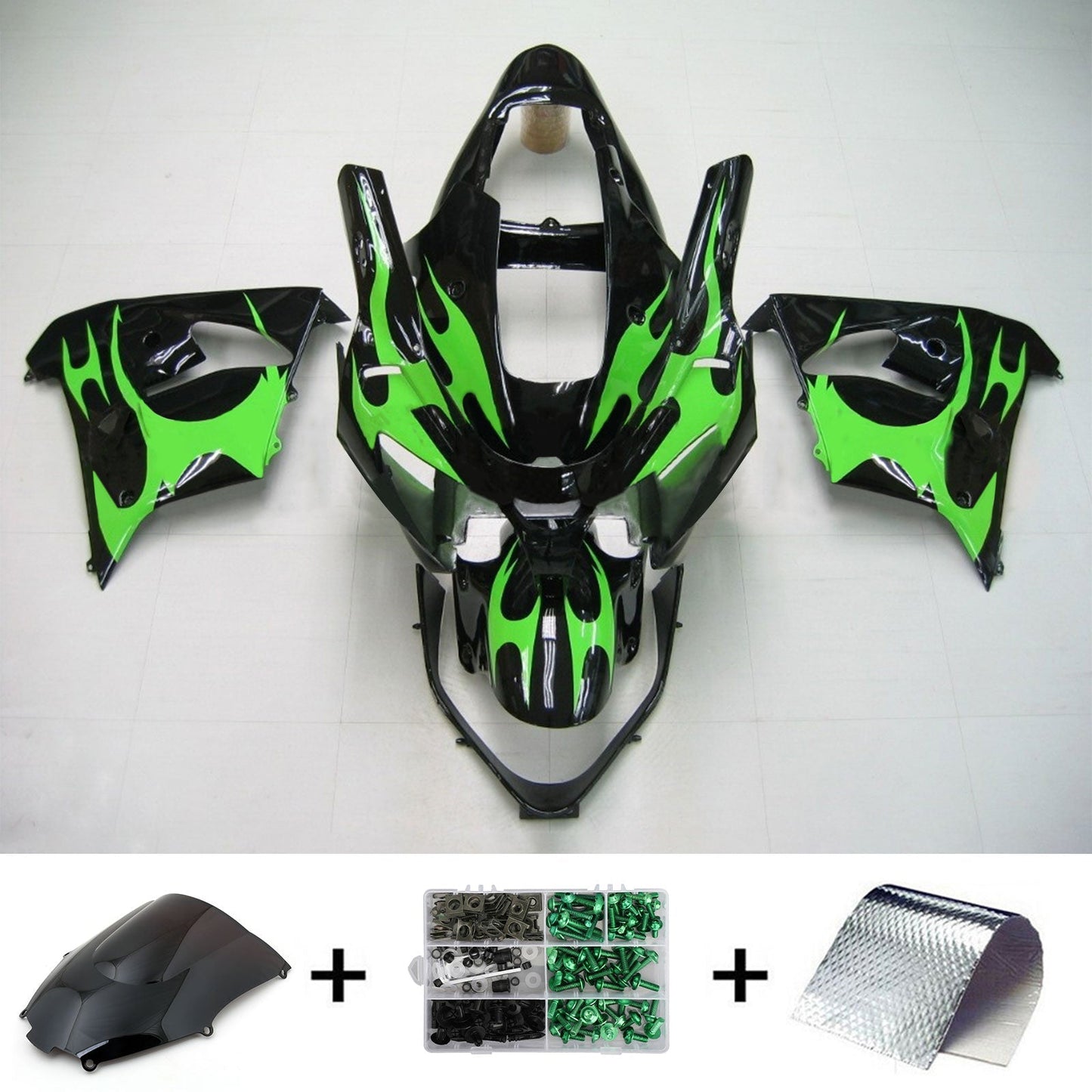 Amotopart Kawasaki 2002-2003 ZX9R
 Vasca di mix nera verde