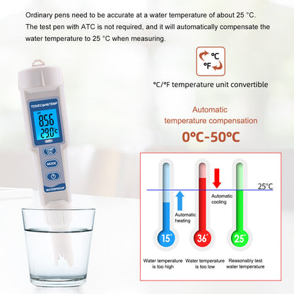 4In1 PH/TDS/EC/Misuratore di temperatura Strumento di test del tester del monitor della qualità dell'acqua digitale