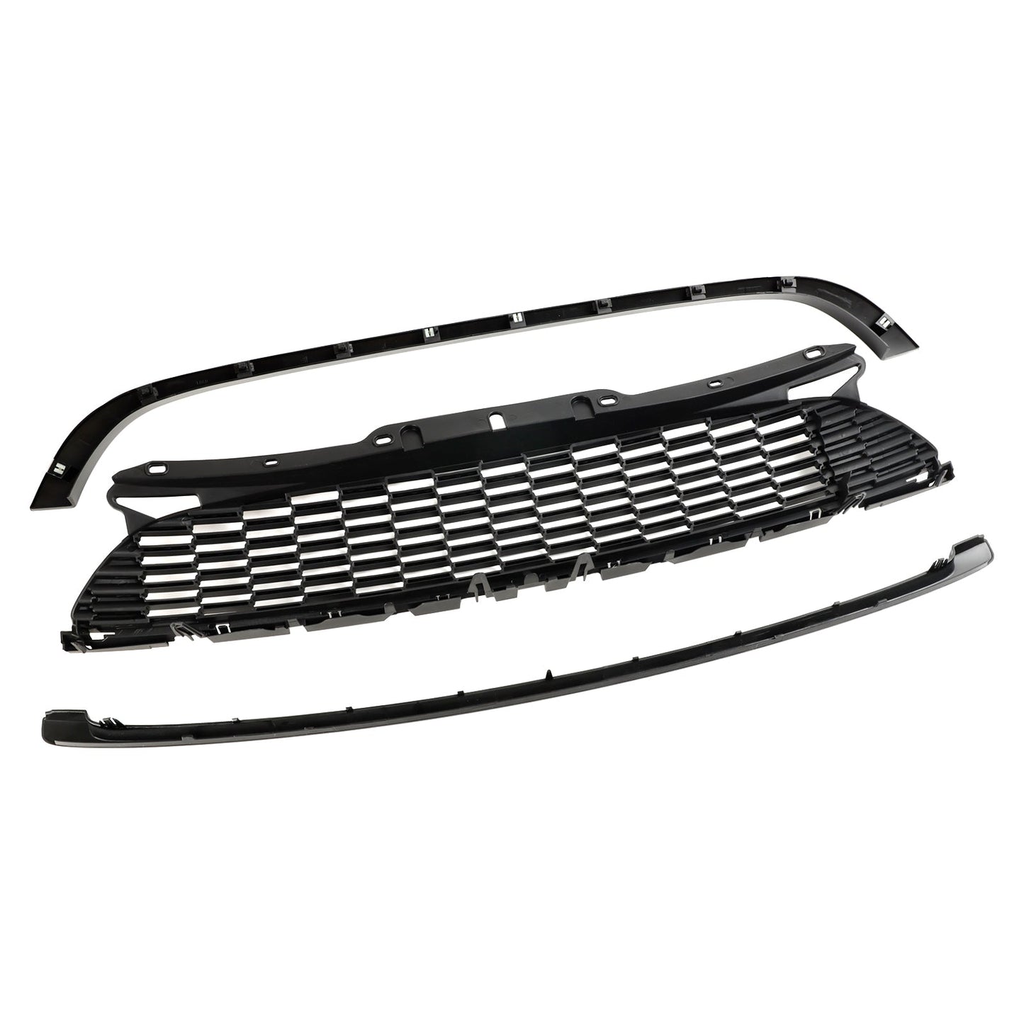 MINI R55 Cooper S e JCW 5 porte Estate 2008-2014 3 pezzi Griglia anteriore nera lucida