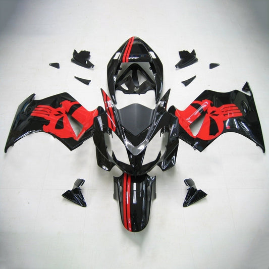 Amotopart 2002-2012 Honda VFR800 Kit Black & Red Fearing