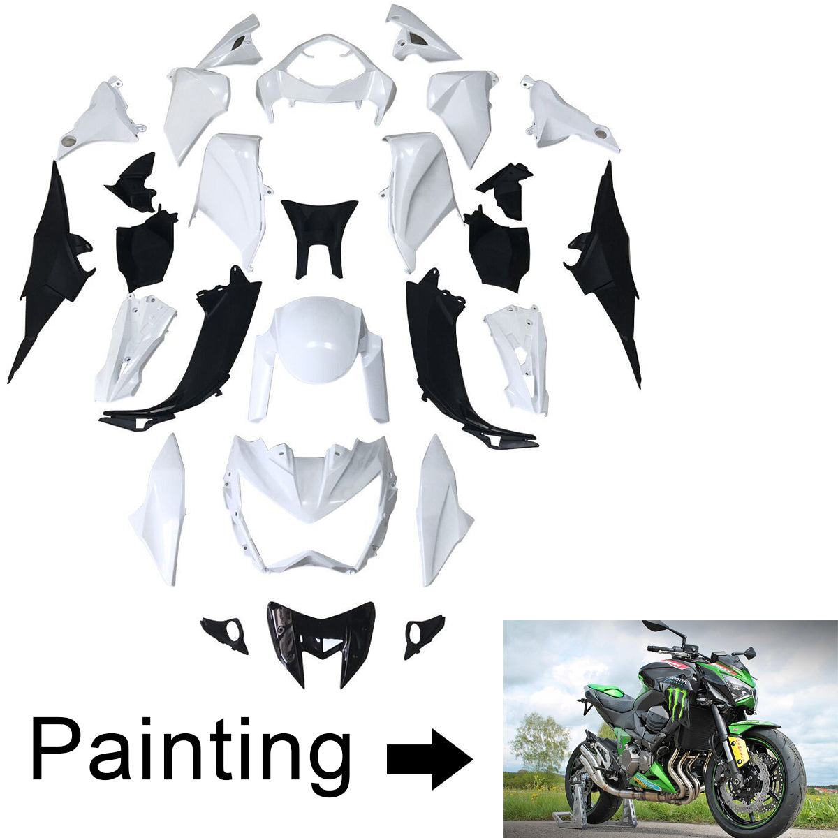 Kit carenatura Kawasaki Z800 2013-2018