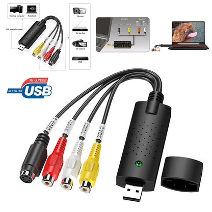 USB 2.0 Audio TV Video VHS a DVD VCR PC HDD Convertitore Adattatore Scheda di Acquisizione