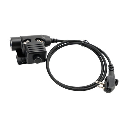 Per Hytera PD415 PD500 PD565 6Pin U94 PTT 7.1-A3 Cuffia a tubo singolo trasparente