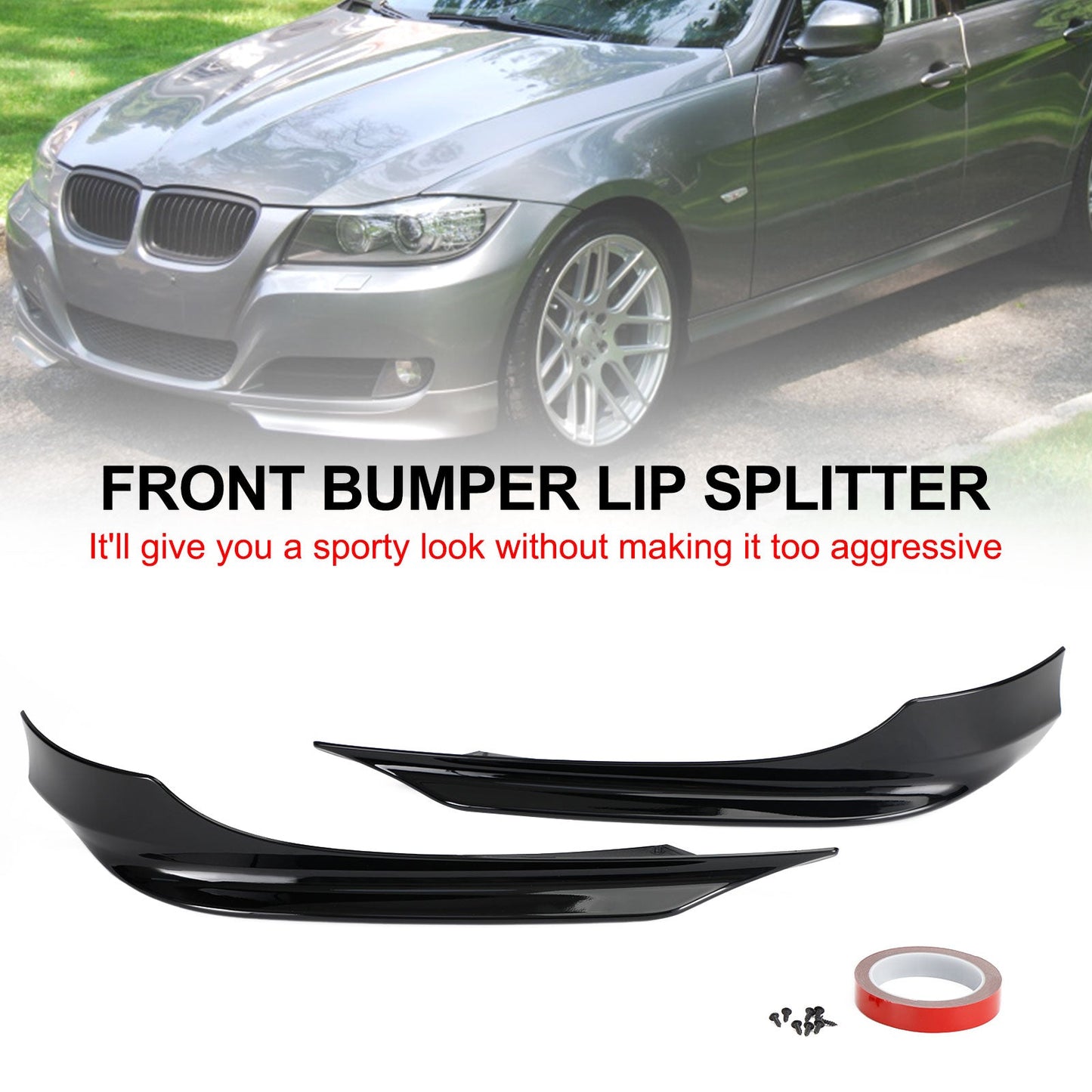 BMW Serie 3 E90 2008-2012 LCI PP Paraurti anteriore Lip Splitter Spoiler