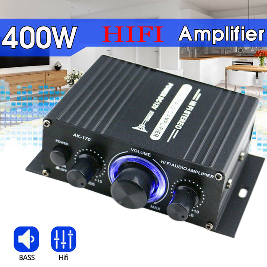 2 * 200W Hi-Fi Auto Stereo 12V Car Audio Amplificatore MP3 Radio Booster LED Design