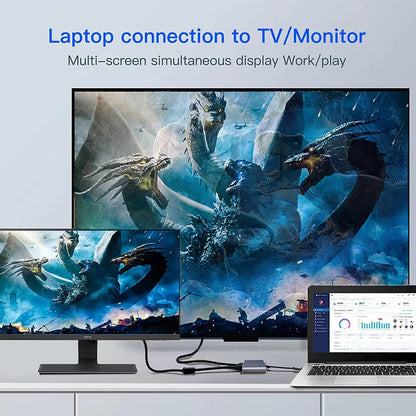 Notebook convertitore USB 3.0 da tipo C a doppio HD 1080P con stessa estensione del display dello schermo