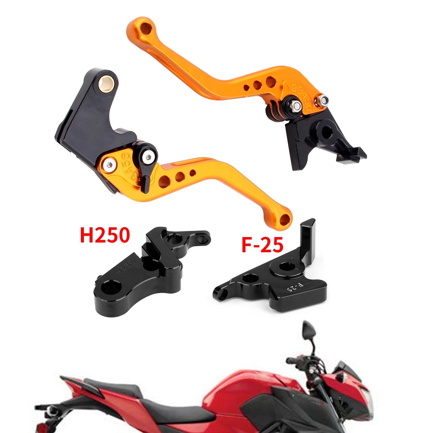 Leva freno frizione corta per Honda CB500F CBR500R 13-15 CBR300RR CB300F 14-16 Generico