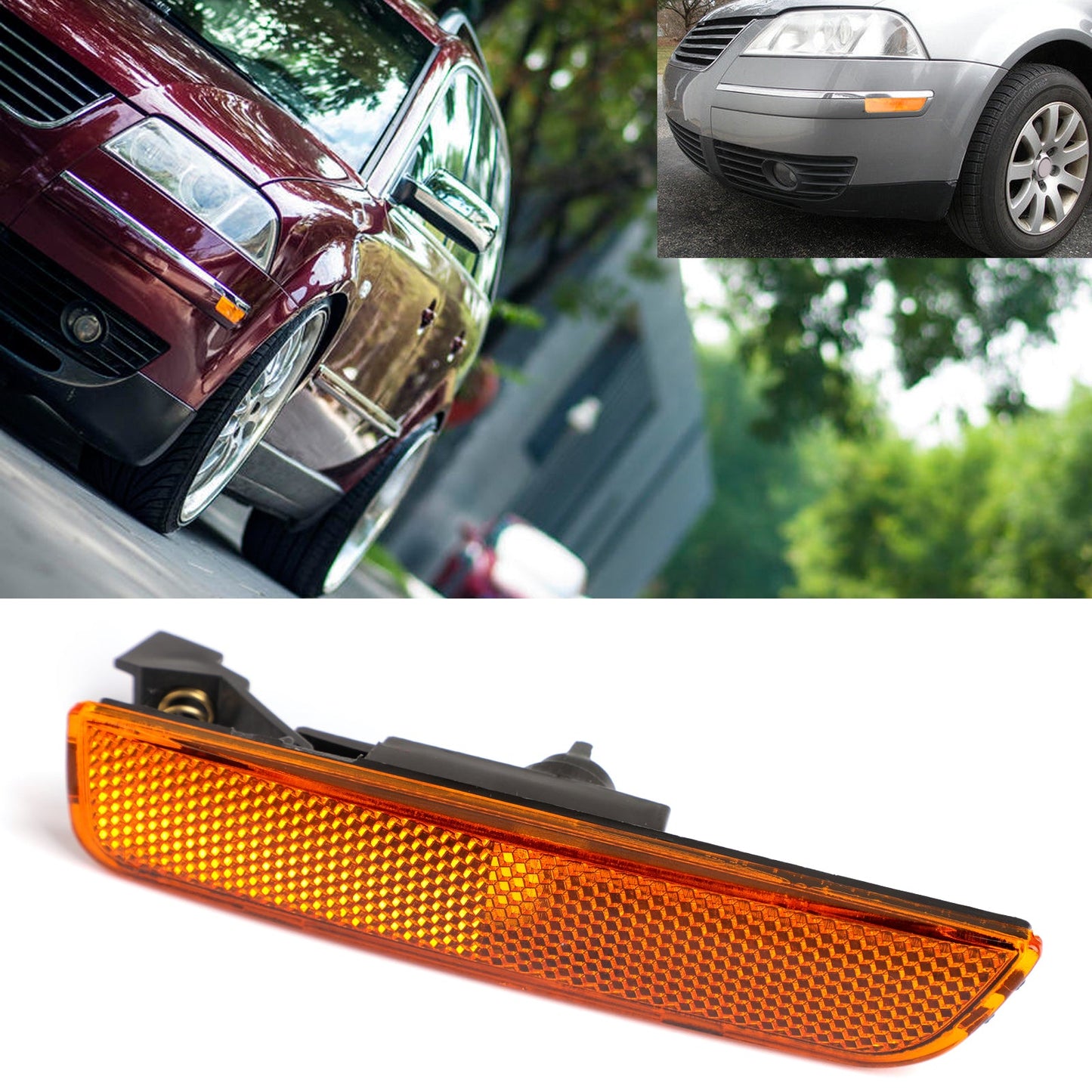 Luci di posizione laterali del paraurti anteriore ambra sinistro per 2001-2005 VW Passat B5.5 Generico