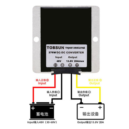 Impermeabile 48V a 13.8V 20A 276W Step Down Regolatore Convertitore di Potenza DC/DC