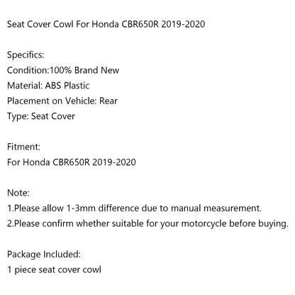 Le migliori offerte per Honda CBR650R 2019-2020 Motocicletta Sedile Posteriore Passeggero Copertura Carenatura sono su ✓ Confronta prezzi e caratteristiche di prodotti nuovi e usati ✓ Molti articoli con consegna gratis!