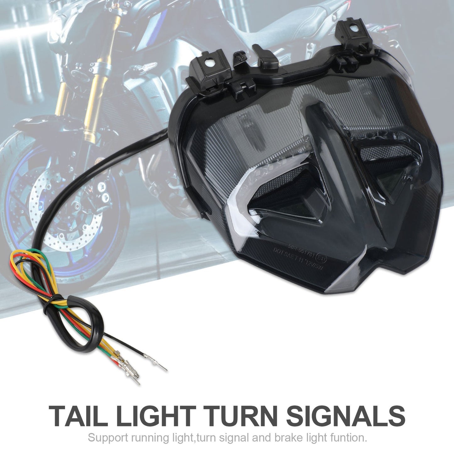 Luci freno posteriori Indicatori di direzione integrati per YAMAHA MT-09 MT10 SP 2021-2022 Generico