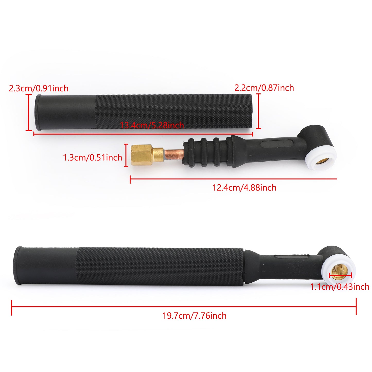Sostituzione del corpo della testa della torcia per saldatura TIG 9F Flex Air-Cool 125A WP-9F Raffreddamento a gas
