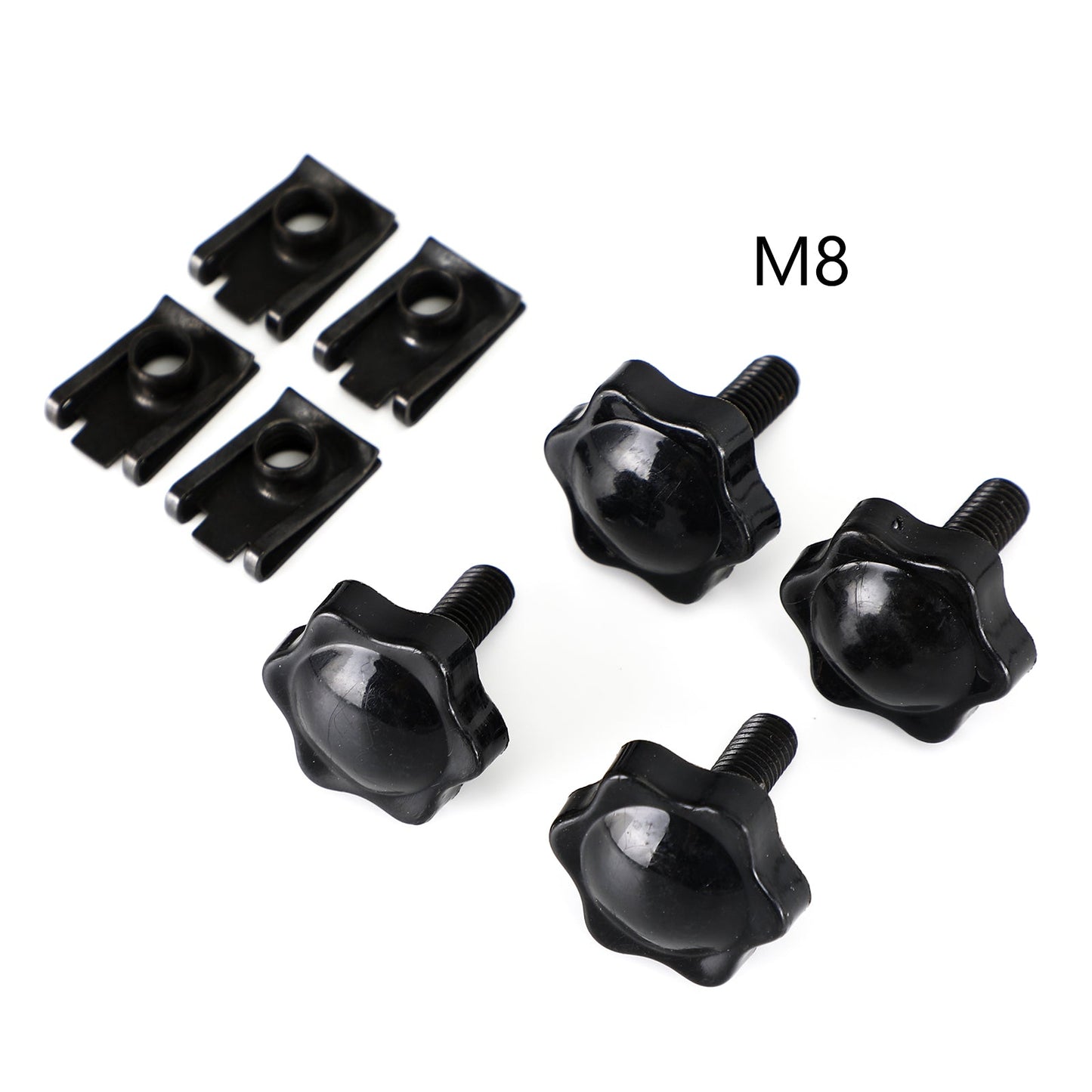4Pcs Bisaccia Leva di Bloccaggio Bulloni e Dadi Kit Adatto Per Glide King Touring 96-19 Argento Generico