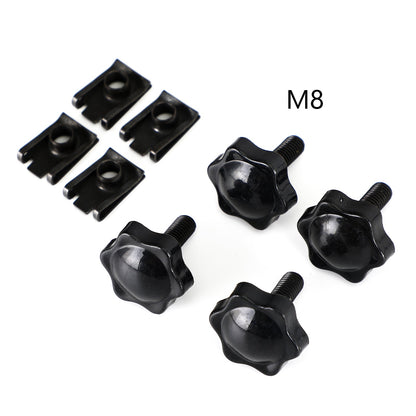 4Pcs Bisaccia Leva di Bloccaggio Bulloni e Dadi Kit Adatto Per Glide King Touring 96-19 Argento Generico