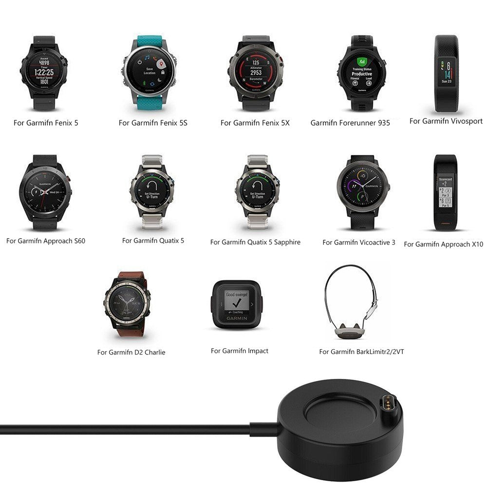 Cavo di ricarica per caricabatterie USB adatto per Garmin Fenix 5 5S 5X 6X 6S Plus