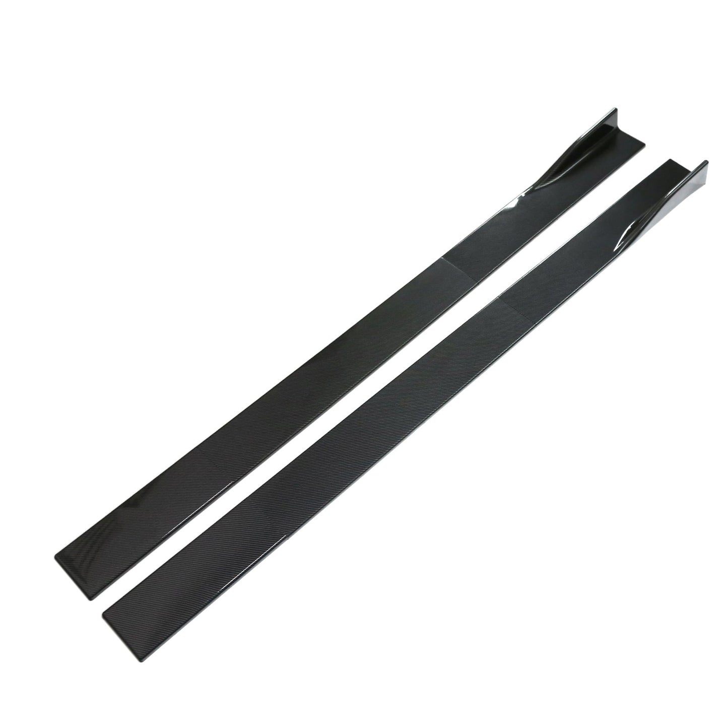 86.6" Universal Side Skirt Extensions Rocker Panel Splitter Lip Look in fibra di carbonio Generico