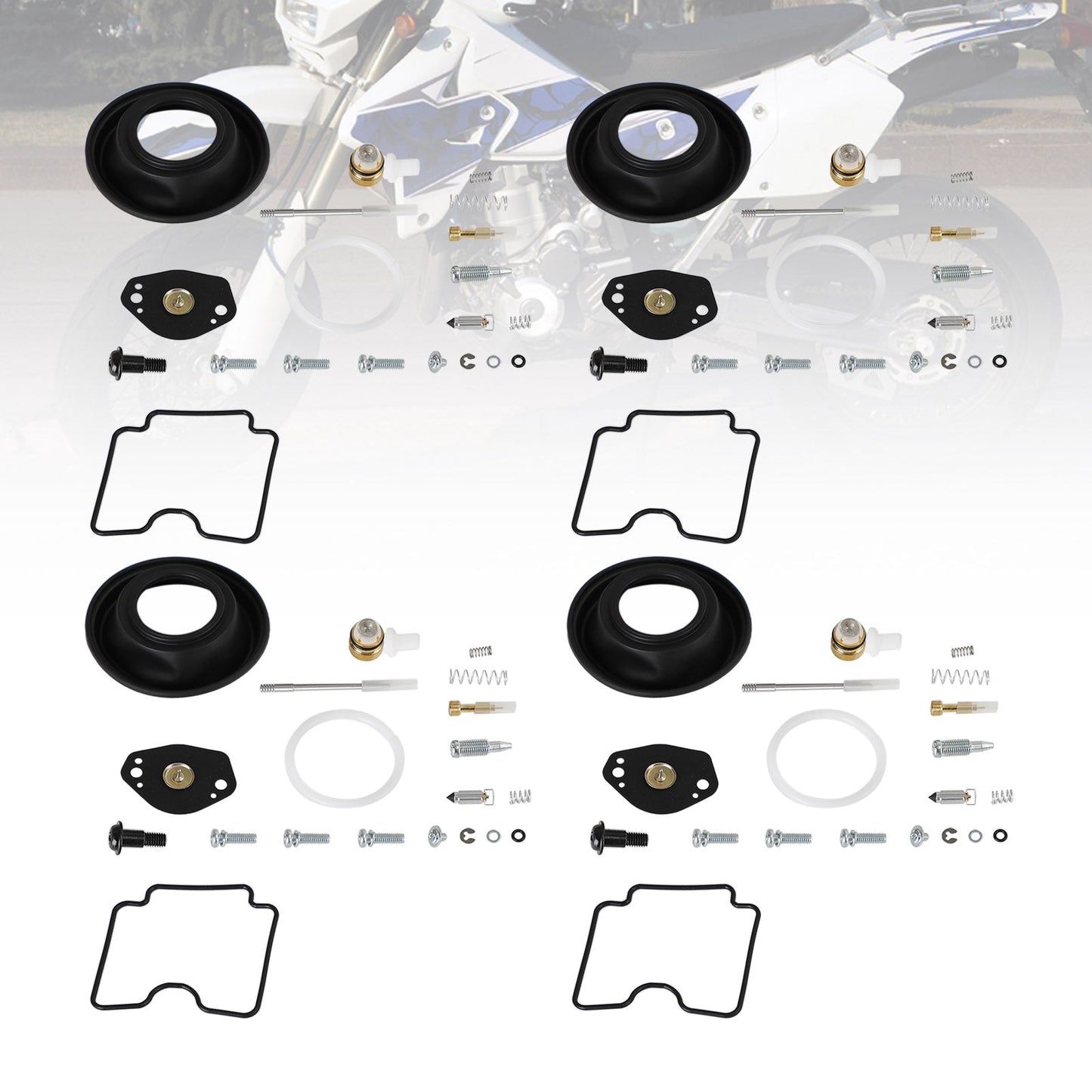 Suzuki DRZ400 DRZ400E DRZ400S DRZ400SM 4X Carburatore Ricostruzione Kit di Riparazione