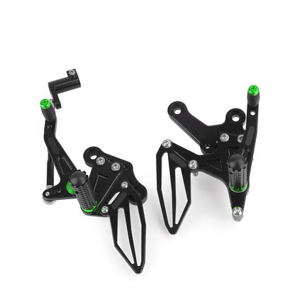Pedane Pedane CNC Alu Verde Fit per Kawasaki Ninja EX 250 / 400 2018-2020 Generico