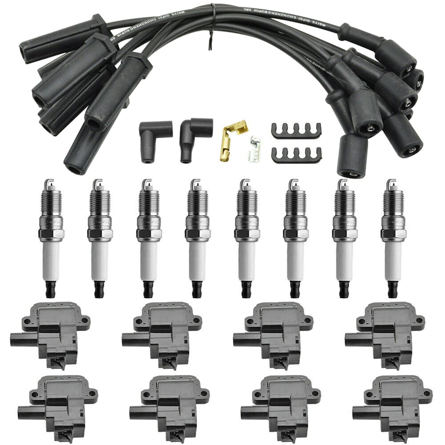 2001-2002 Chevrolet GMC Pickup C3500 Suburban Sierra HD Yukon XL 2500 V8 8.1L 8X Bobina di accensione + Candela + Filo D580 UF192