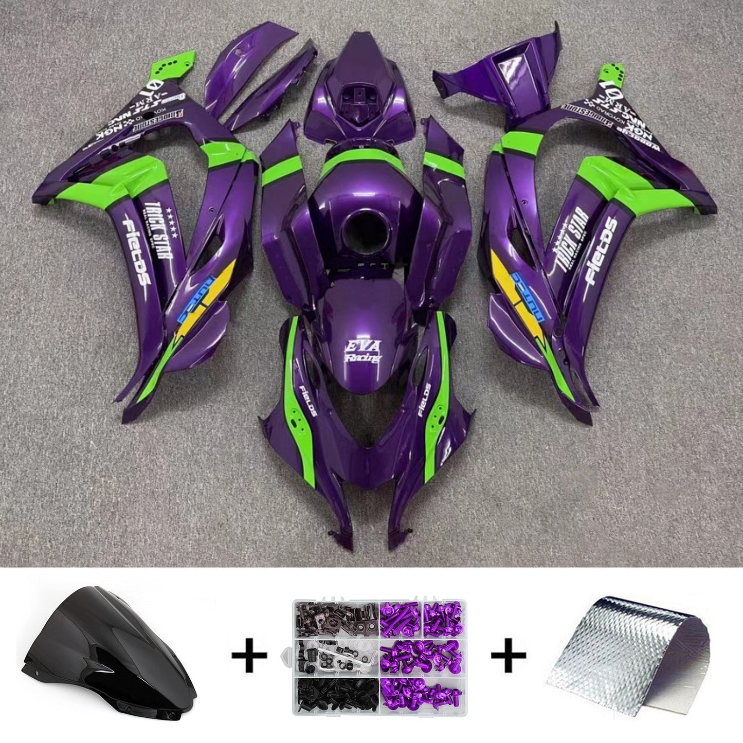 Amotopart Kawasaki ZX10R 2016-2020 Kit carena Carrozzeria Plastica ABS