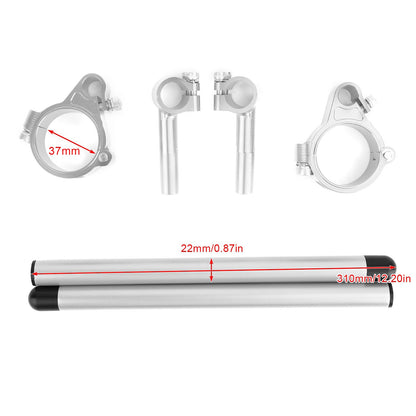 Kit manubrio forcella tubo forcella CNC girevole regolabile universale da 37 mm