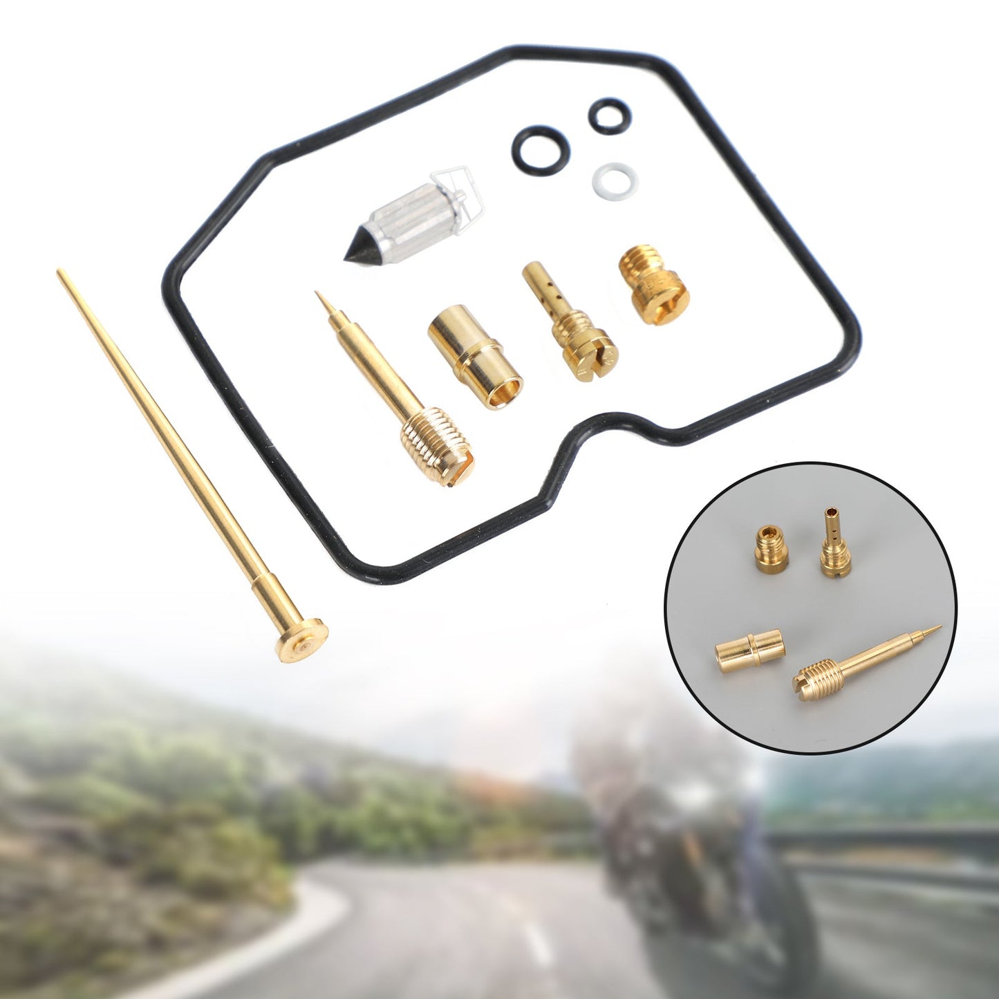 Carburatore Carb Rebuild Kit adatto per Kawasaki KLR650 1987-2007 Dirtbike Generico