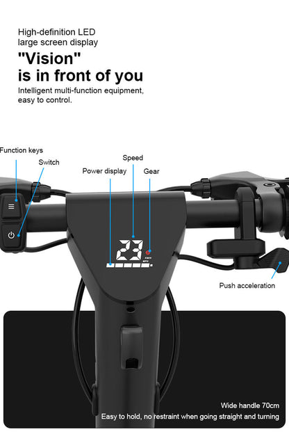 Scooter elettrico pieghevole a lungo raggio ad alta potenza per adulti a doppia trazione fuoristrada da 2400 W