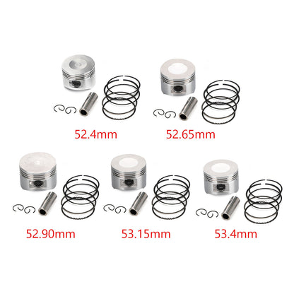 Piston Pin Ring Set STD / +0.25 / +0.50 / +0.75 / +1.00 Alesaggio Misura per Yamaha YW XC 125 BWS Zuma Cygnus 14-20 Generico