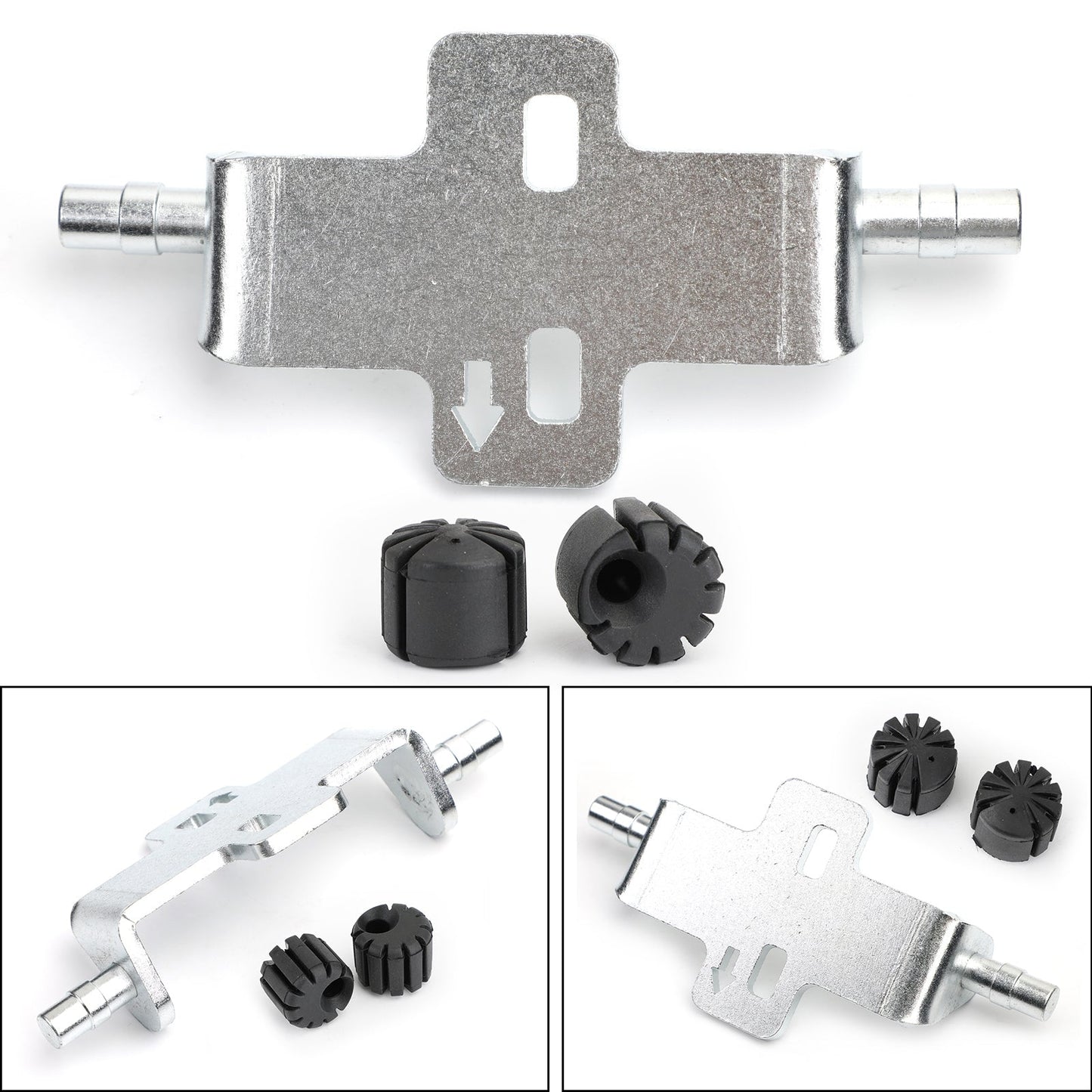 Kit ribassamento sedile argento 10mm e gomma per BMW R1200RT R1200GS LC / ADV 08-18 Generico