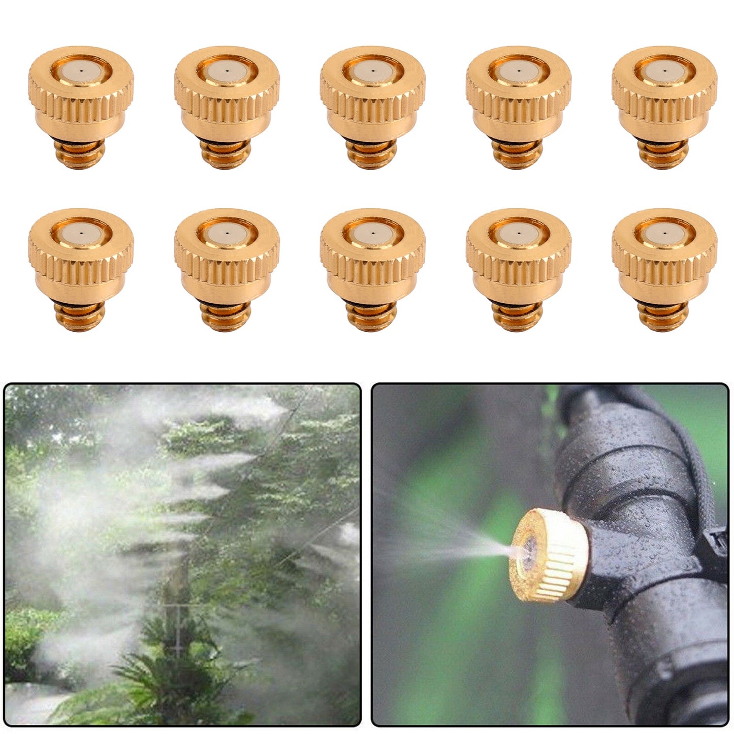 10x ugelli di nebulizzazione in ottone spruzzatore di acqua per sistema di raffreddamento 0,012" 10/24