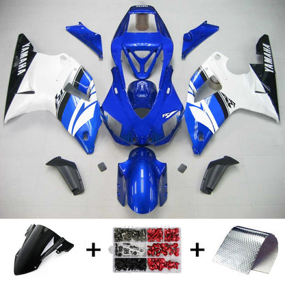 Amotopart Yamaha 1998-1999 YZF 1000 R1 Wei? Con un kit di rivestimento blu