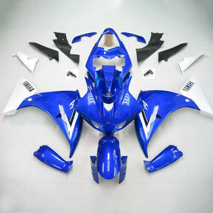 Amotopart Yamaha 2012-2014 YZF 1000 R1 Kit di spostamento bianco blu